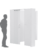 EverPanel White L-Shaped Wall Kit With Door- 10'3"x 6'6" x 7'