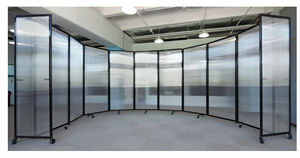Room Divider 360 Folding Portable Partition in Fabric