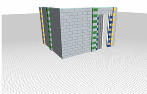 EverBlock White L-Shaped Wall Kit With Door- 8' x 10' x 7'