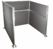 Load image into Gallery viewer, Pre-Configured Hush Panel Cubicle w/Fabric (U Shape) — 6&#39; high x 6&#39; wide