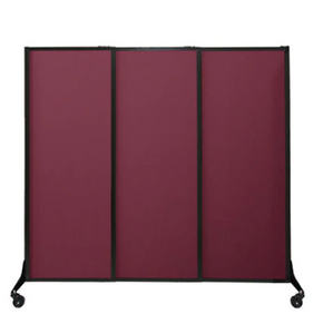 QuickWall Fabric Sliding Portable Partition — 5'10" high x 7' wide