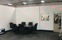 Load image into Gallery viewer, EverBlock White 12&#39; x 10’ x 8‘1&quot; L-Shaped Wall Kit With Door— Made with Modular Building Blocks