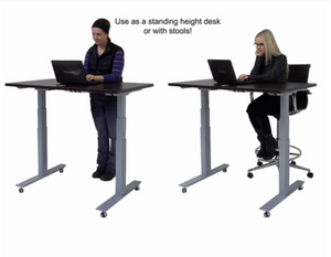 Mobile Electric Lift Height Adjustable Table Desk - 48"W x 24"D