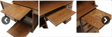 Load image into Gallery viewer, Solid Oak Rolltop Computer Desk- 60&quot;W