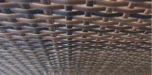 Folding Wicker Partition to create study space
